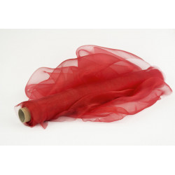 Rolka organza 37 cm x 9 m kolor czerwona