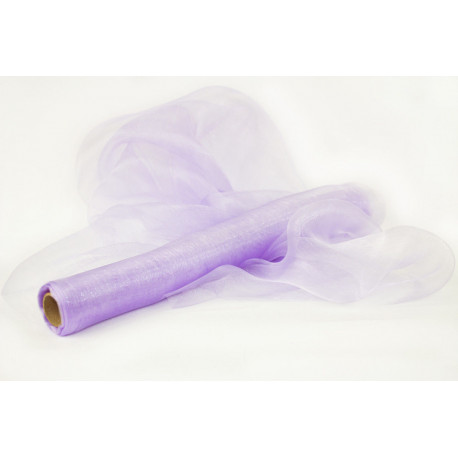 Rolka organza 15 cm x 9 m kolor jasny fiolet